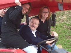 girls on the tractor